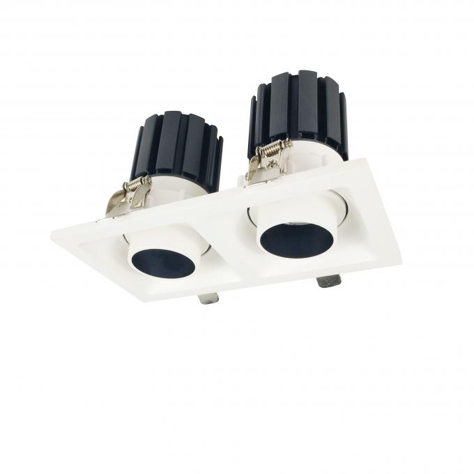 Cuadrado blanco/del negro LED Downlights de Dimmable con dos cabezas AC100-240V