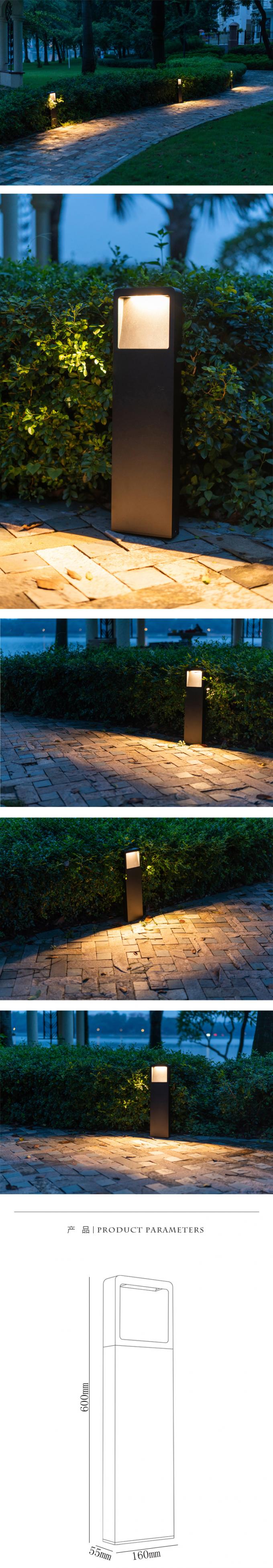 7W IP65 refrescan la lámpara blanca del césped del LED con ángulo de haz del microprocesador 360 de la MAZORCA LED
